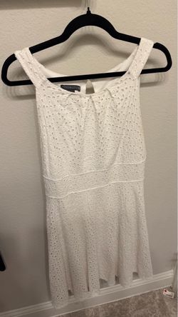 Covington White Eyelet Sleeveless Mini Dress