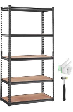 2700 E) Storage Shelves 5-Tier Adjustable 2000 lbs 36"x18"x72" Shelving Unit Heavy Duty Garage Storage Metal Utility Rack Shelf for Kitchen, Pantry, B