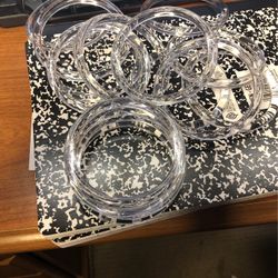 3” Clear Plastic Acrylic Craft Rings