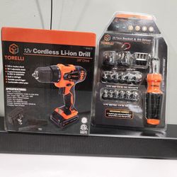 Drill And Screw Driver Set.