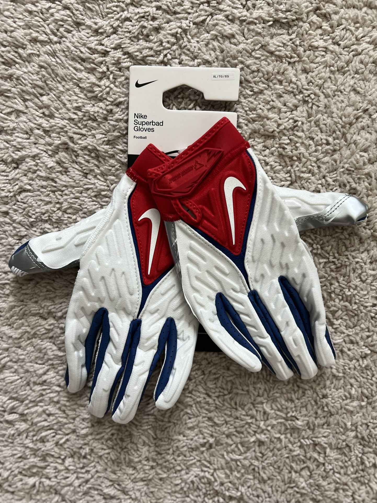 Nike Superbad Football Gloves USA Red/White/Blue