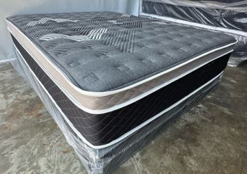 Full oasis thermal comfort Europillow top 12inch mattress and Boxspring