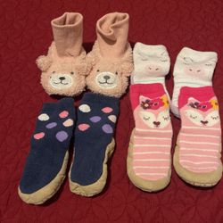 Baby Girl Grip Socks 