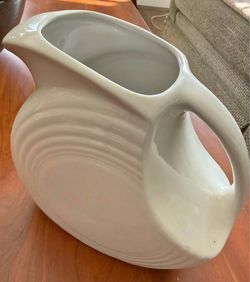 White Fiestaware Disc Pitcher