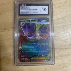 CGC Gem Mint 10 Mega Gengar Ex Pokemon!!