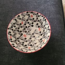 Disney Ceramic Serving Bowl Mickey And Minnie Mouse