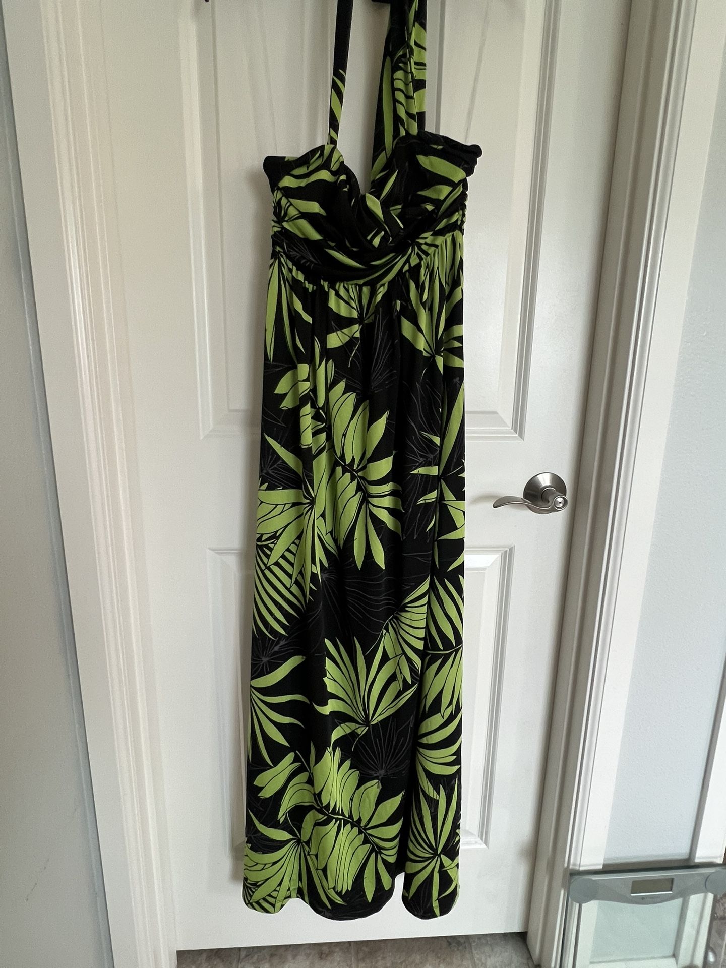 Womens Clothes Boho Long Halter Maxi Dress Size M Sundress