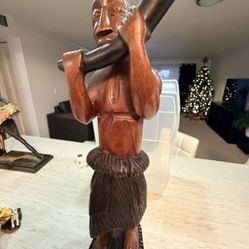 Vintage African Monarch Statue