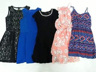 Lot of 6 Girl dresses size 10/12