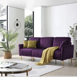 Purple Velvet Couch