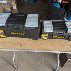 (2) Brand New Stanley Tool Boxes with Trays