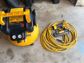 Dewalt 6 Gallon, 165 PSI Air Compressor/Hose/18 Gauge Nailer