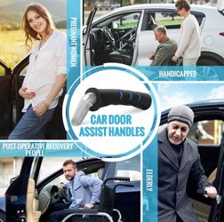Manija de puerta de coche para ancianos – Asa de soporte de vehículo para discapacitados, manija de puerta portátil de soporte automático adecuada par