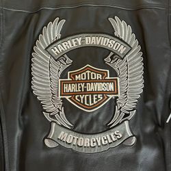 Hooded Harley Davidson Leather Jacket