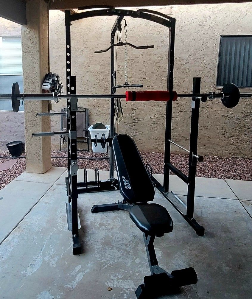 Squat Rack With Weights