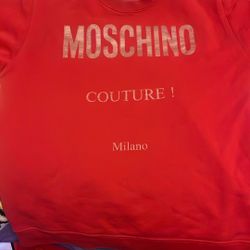 Red Moschino Sweatshirt 