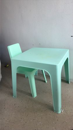 Real chair and kids table