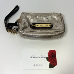 Juicy Couture Gold/Black Womens Wristlet Clutch