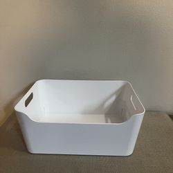 4 IKEA White Storage Bin 