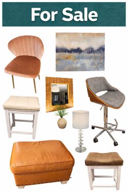 ✨ Home Furniture & Decor Sale – Chairs, Stools, Mirror, Lamp, Art & More ✨