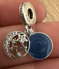 Moon and Star dangle charm