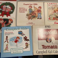 8 Campbell Kids Calendars ! 