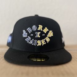 New Era Born x Raised Dodgers & Lakers 2020 Champions Hat, Size 7 5/8