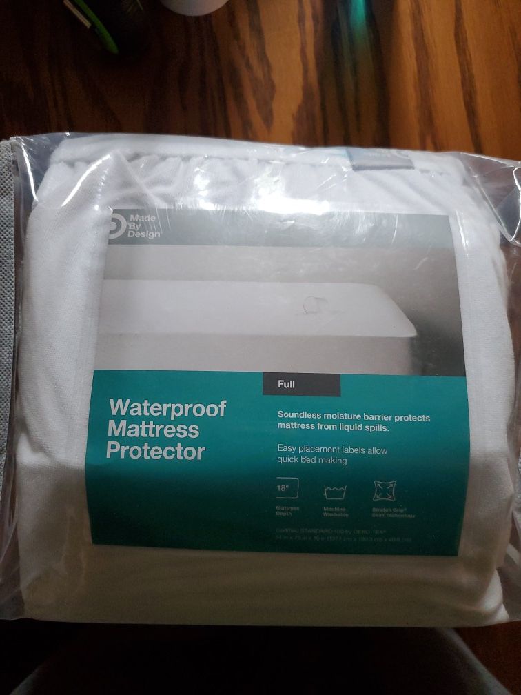 Target Waterproof Mattress Protector Fitted Sheet Full Bed Size New in Package