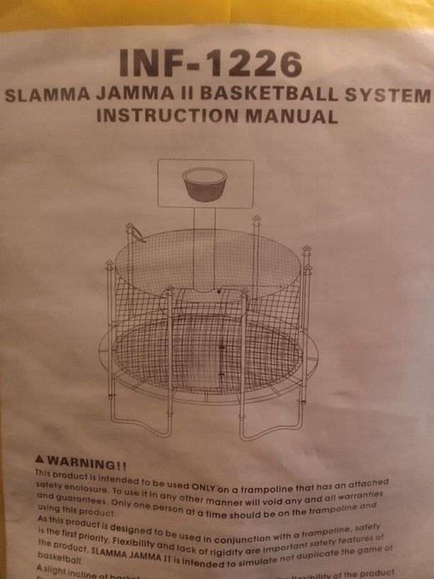 Basketball Hoop Only "For Existing Trampoline"