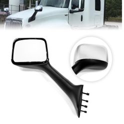 For International NEW LT 2022-2024 Hood Mirror Assembly Chrome with Folding Driver Side LH