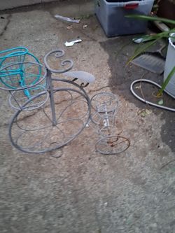 Metal Bicycle Plant Stand