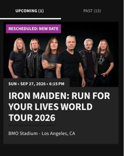 4 Iron Maiden tickets BMO stadium LA