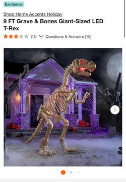 9 FT Grave & Bones Giant-Sized LED T-Rex Home Depot Halloween
