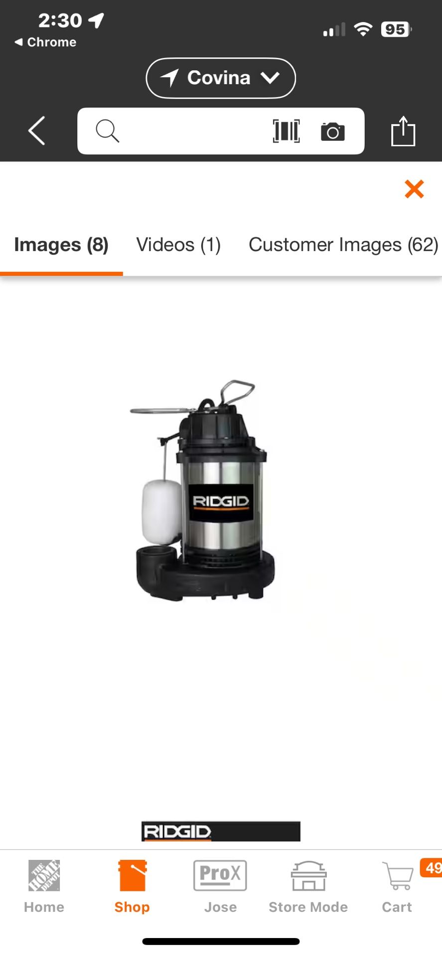 Ridgid  Submersible Pump 