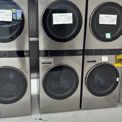 LG Bronze Washtower W/ 4.5 Cu Ft Washer & 7.4 Cu Ft Gas Dryer At $1100 Off MSRP!