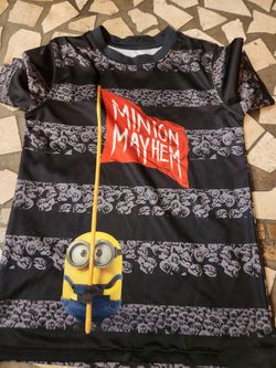 Boys Minion Shirt-Dry Fit (Size 6/7)