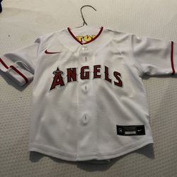 Toddler White Angel Baseball Jerseys 