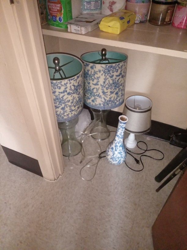 Lamps And Flower Vase