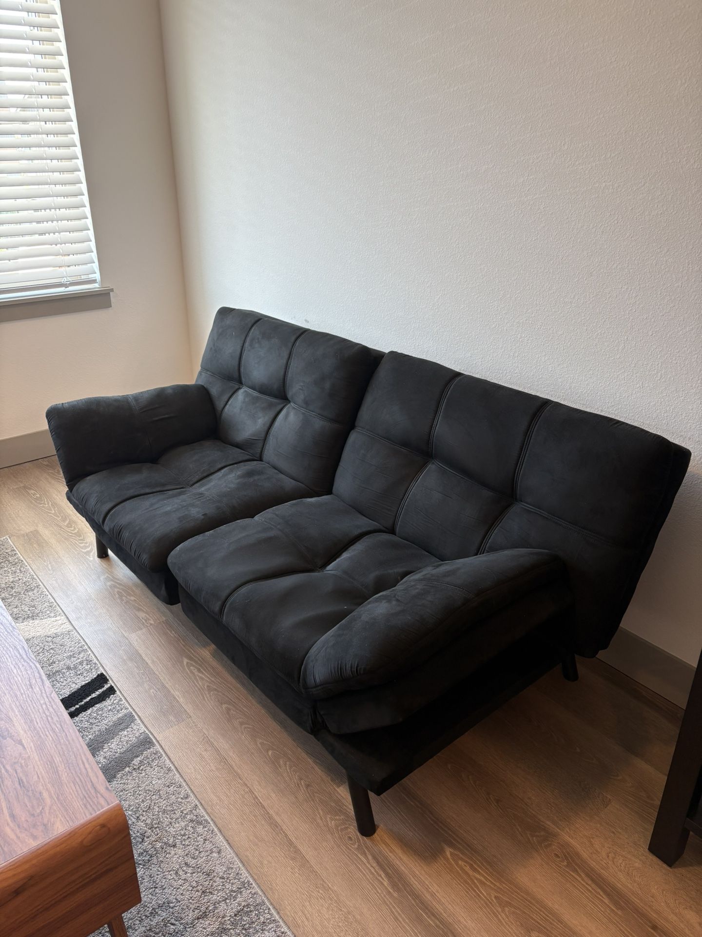Mainstays Memory Foam Futon with 72",Black