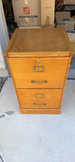 Vintage 2 drawer oak filling cabinet