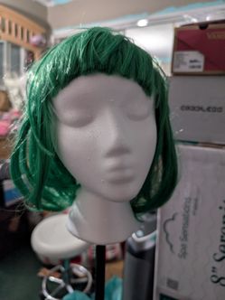 Green Hair Wig Short Hair