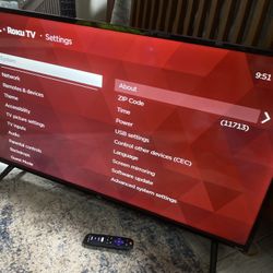 40” Tlc Roku Smart tv W/remote