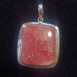 Pendent Sterling Silver With Rhodochrosite 