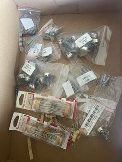 Resistors, potentiometers lot, electronic components