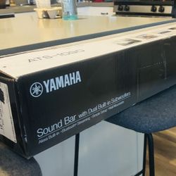 Yamaha ATS-1090 2.1 Channel Soundbar System w/ Built-in Dual Subwoofers – Bluetooth, HDMI ARC, Clear Voice