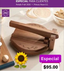 Especial $95.00 Tortillera De Madera Prepara tortillas Princess House Ventas Finales