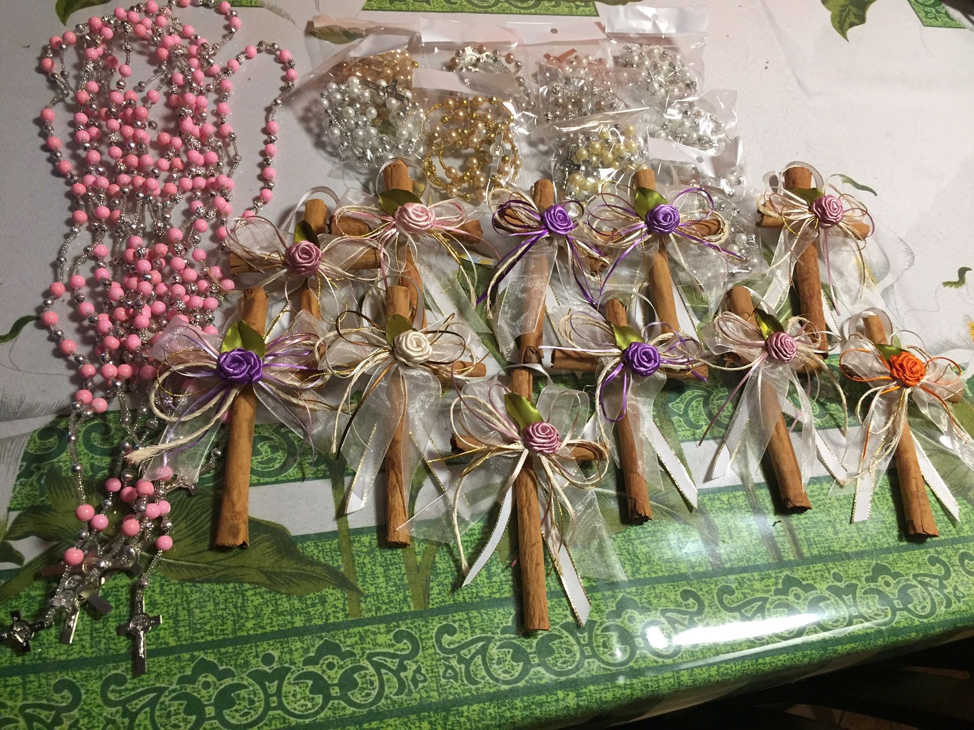 Acsesorios para primera comunión cuales de canela rosarios abuenprecio