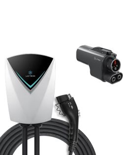 Lectron Bundle - Tesla Supercharger (NACS) to CCS Electric Vehicle Adapter & Electric Vehicle Charging Station 48 Amp