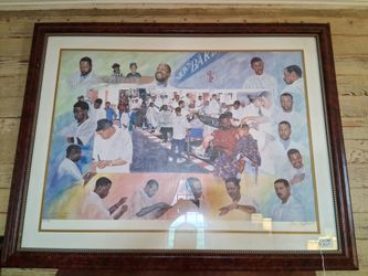 Framed Barbershop Scene Limited Edition Print