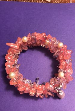 Cherry quartz bracelet